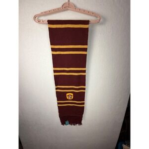 Harry Potter Gryffindor Scarf 100% Lambswool Elope Burgundy Gold Striped 70in